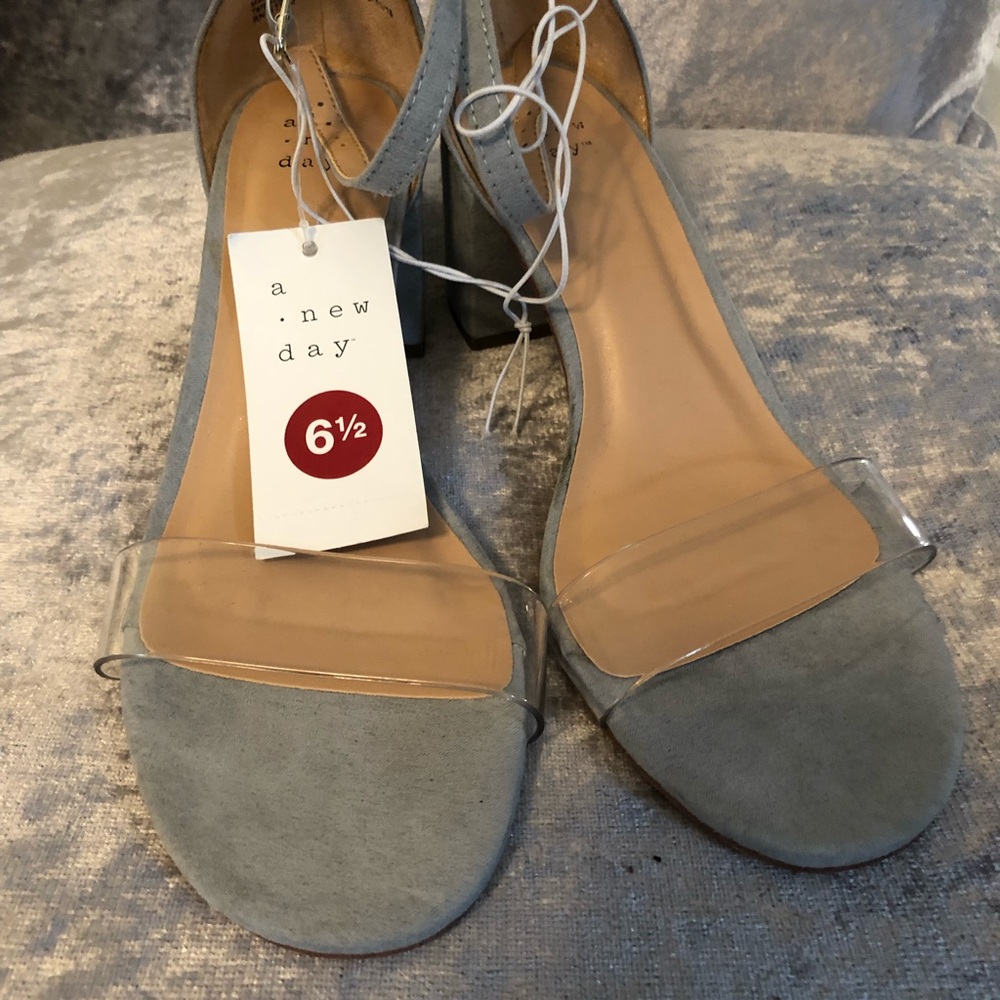 Blue Suede strap sandals * A New Day